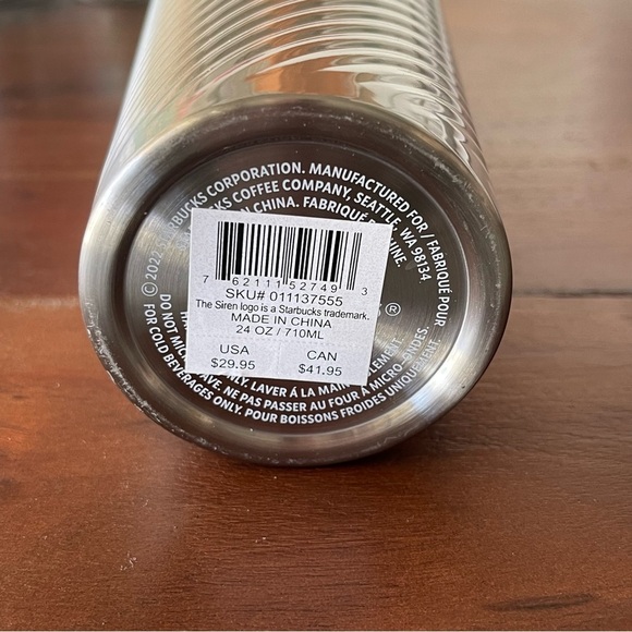 Starbucks 2022 Holiday Silver Swirl Tumbler - Picture 6 of 6